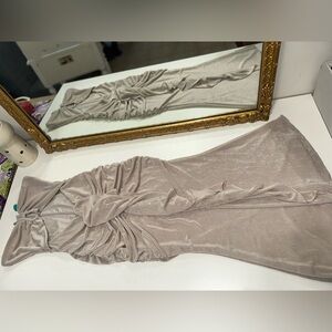 Elegant Ruched Velvet Dress